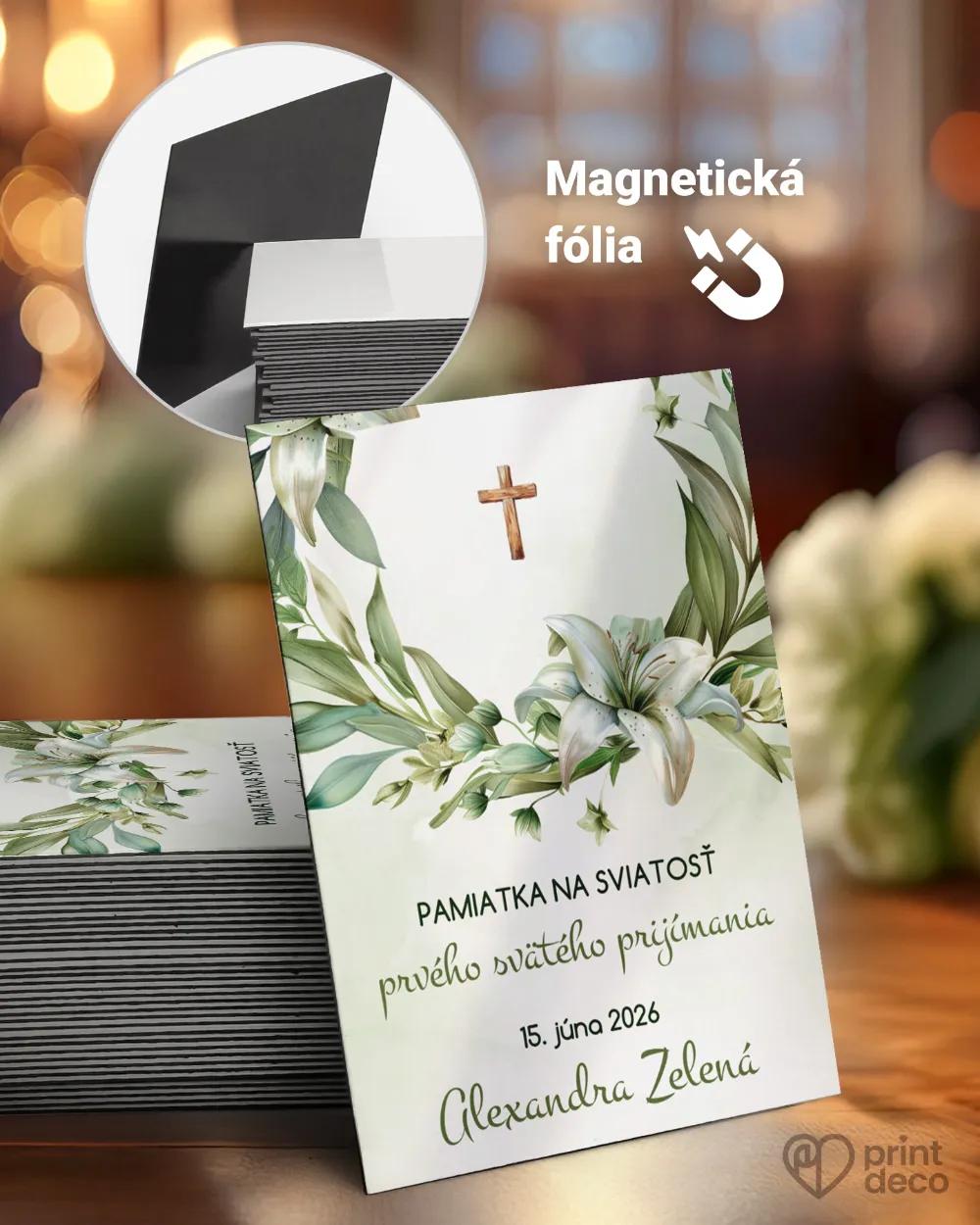 Pamätné magnetky zo sviatosti krstu, prijímania, konfirmácie - motív 47