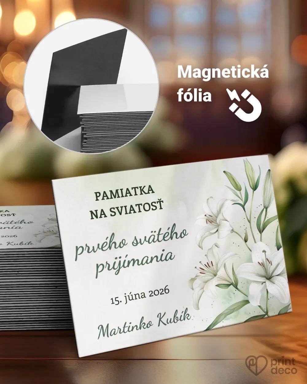 Pamätné magnetky zo sviatosti krstu, prijímania, konfirmácie - motív 48