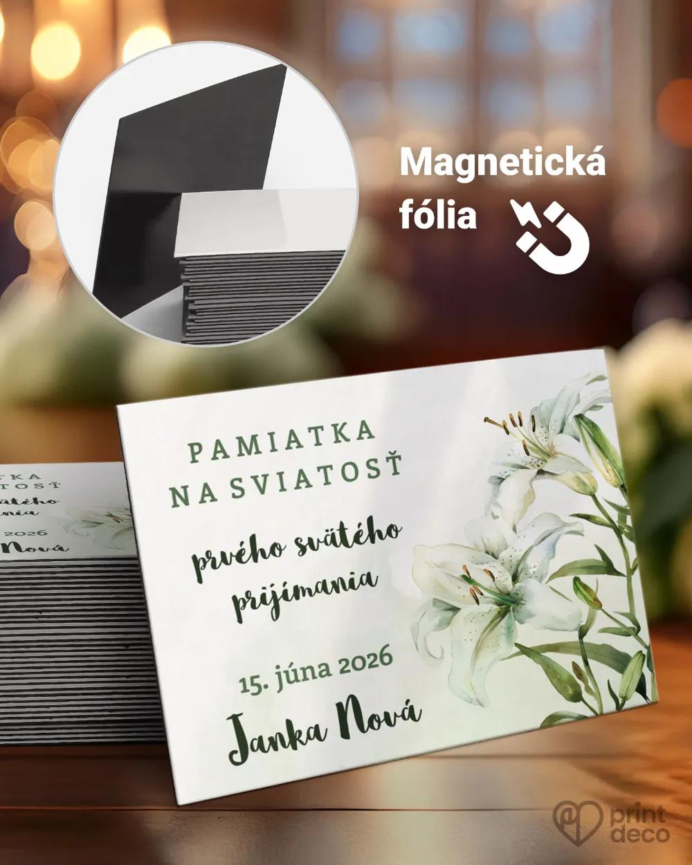 Pamätné magnetky zo sviatosti krstu, prijímania, konfirmácie - motív 49