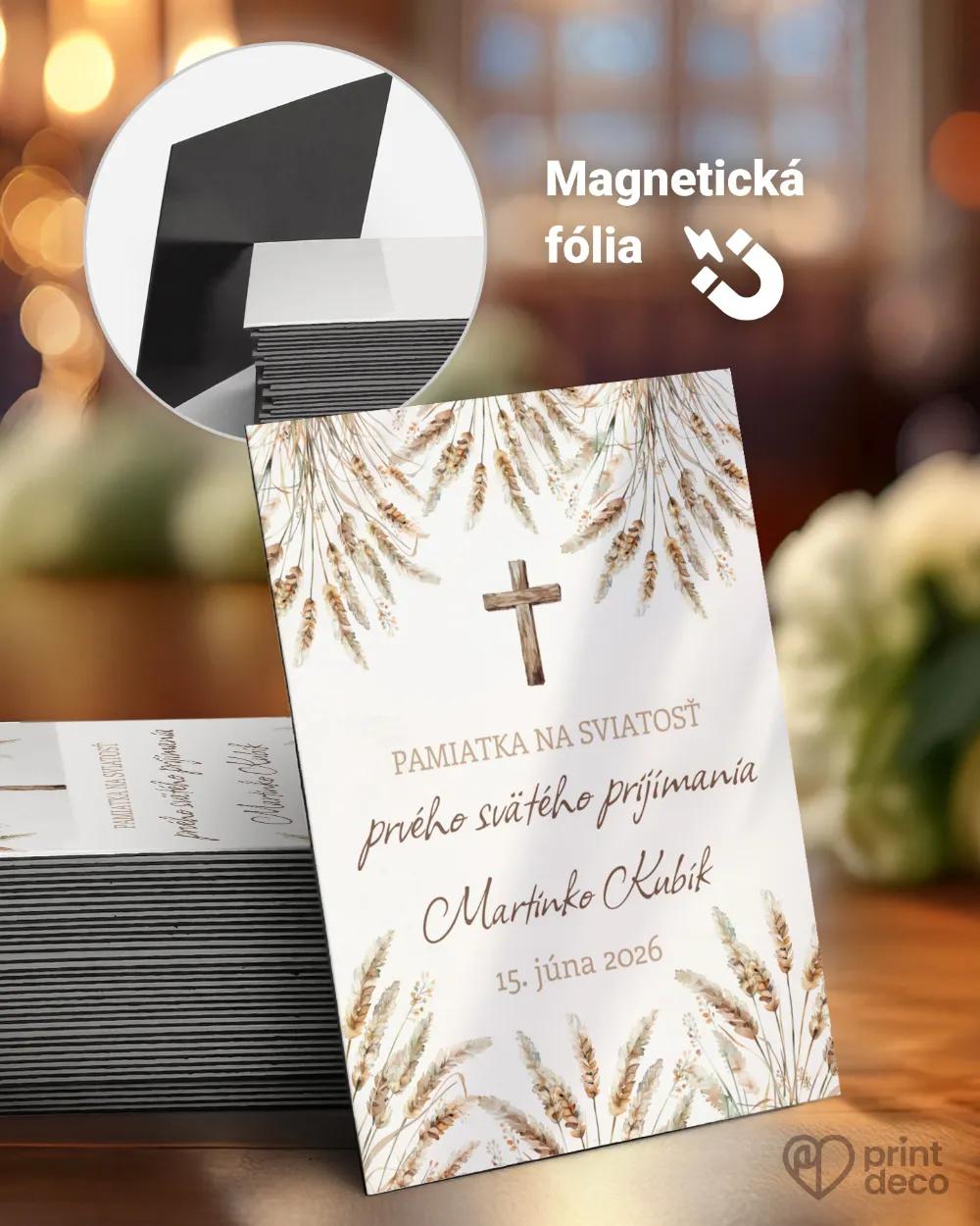 Pamätné magnetky zo sviatosti krstu, prijímania, konfirmácie - motív 52