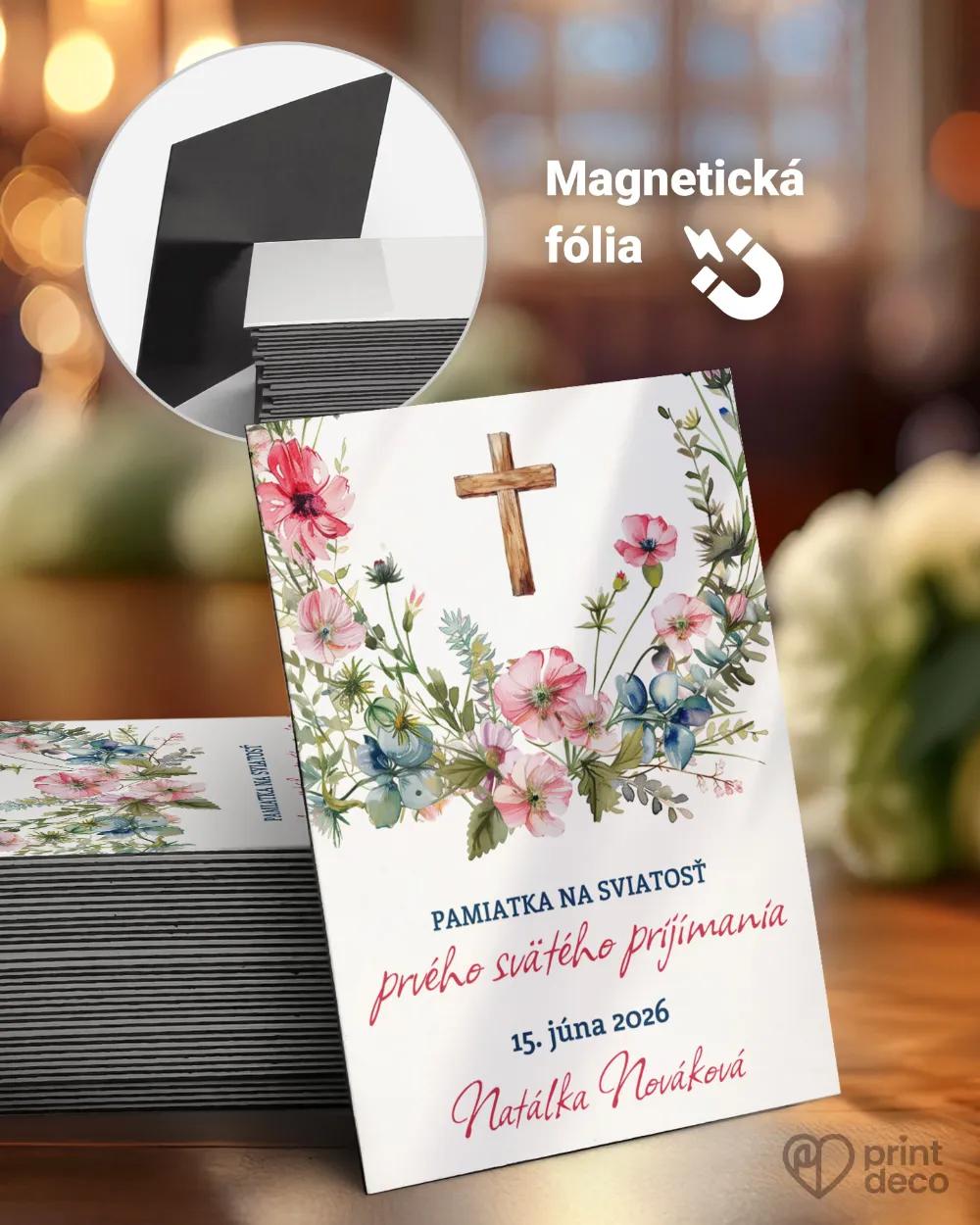 Pamätné magnetky zo sviatosti krstu, prijímania, konfirmácie - motív 54
