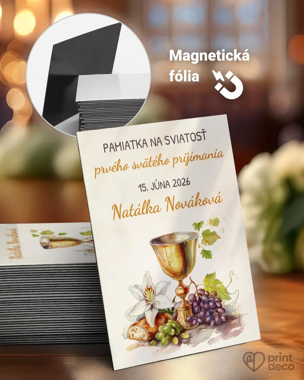 Pamätné magnetky zo sviatosti krstu, prijímania, konfirmácie - motív 55