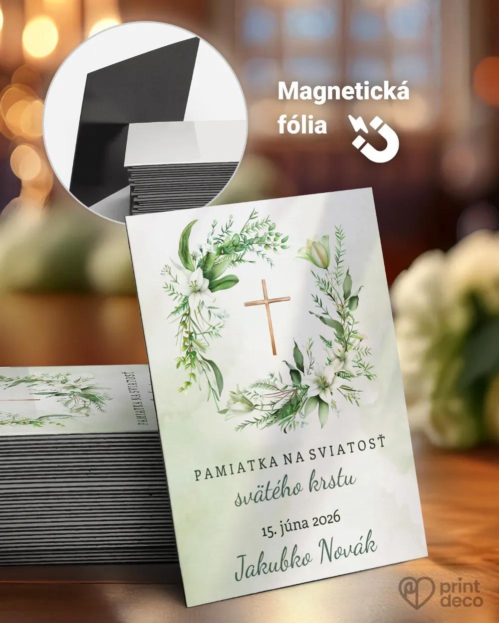 Pamätné magnetky zo sviatosti krstu, prijímania, konfirmácie - motív 56