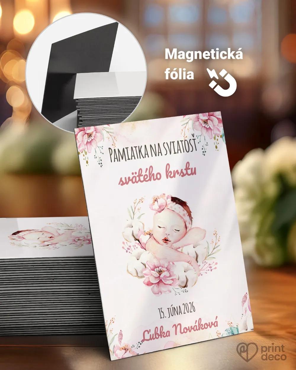 Pamätné magnetky zo sviatosti krstu, prijímania, konfirmácie - motív 60