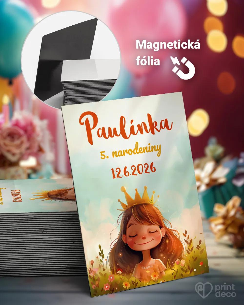 Pamätné magnetky z oslavy obdĺžnik - Malá princezná