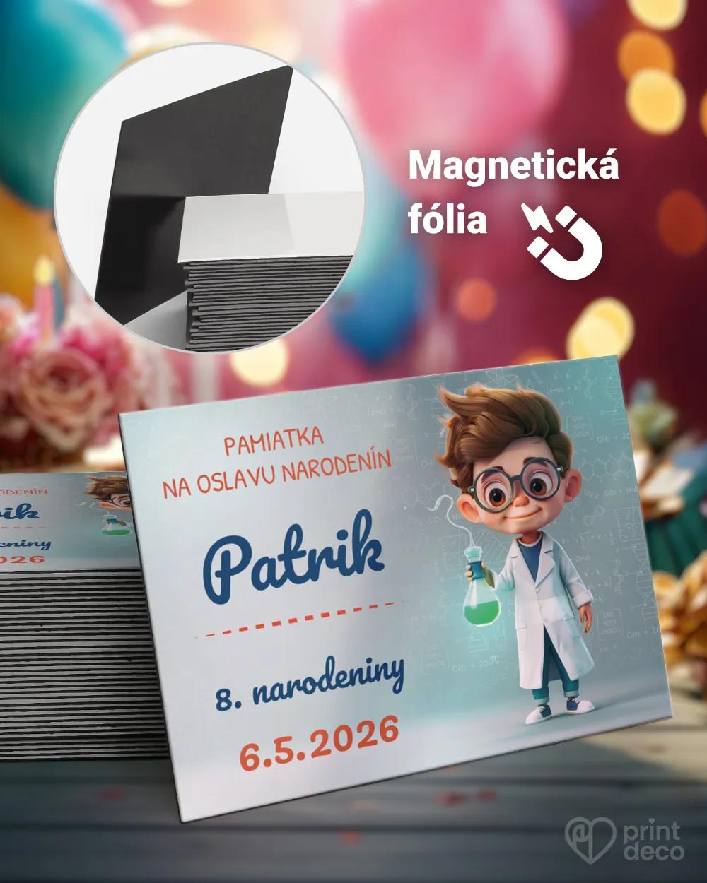 Pamätné magnetky z oslavy obdĺžnik - Malý vedec