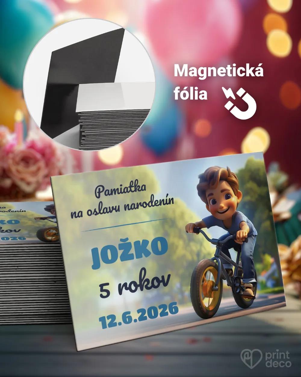 Pamätné magnetky z oslavy obdĺžnik - Malý cyklista