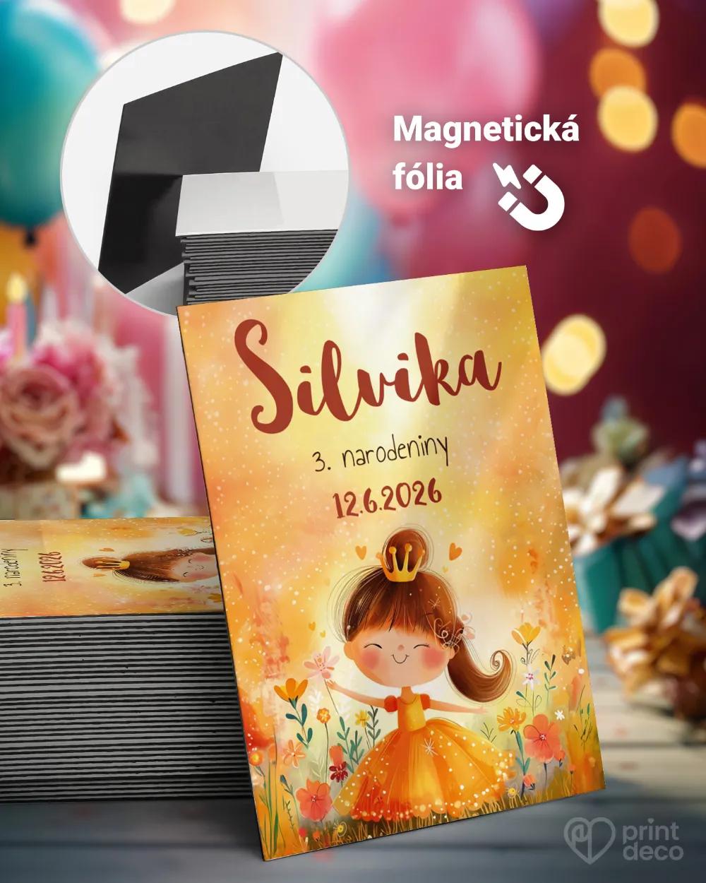 Pamätné magnetky z oslavy obdĺžnik - Lúčna princezná