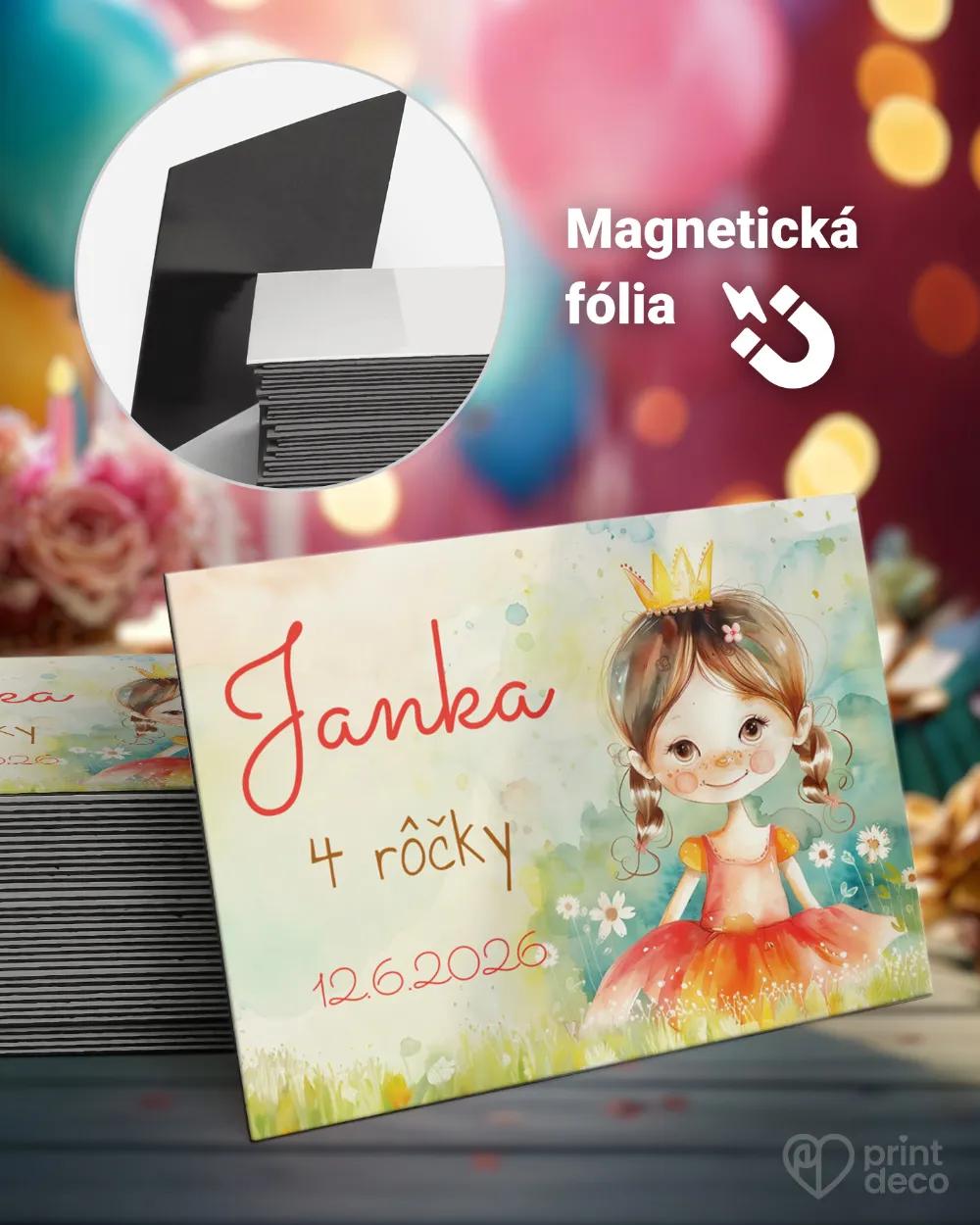 Pamätné magnetky z oslavy obdĺžnik - Rozprávková princezná