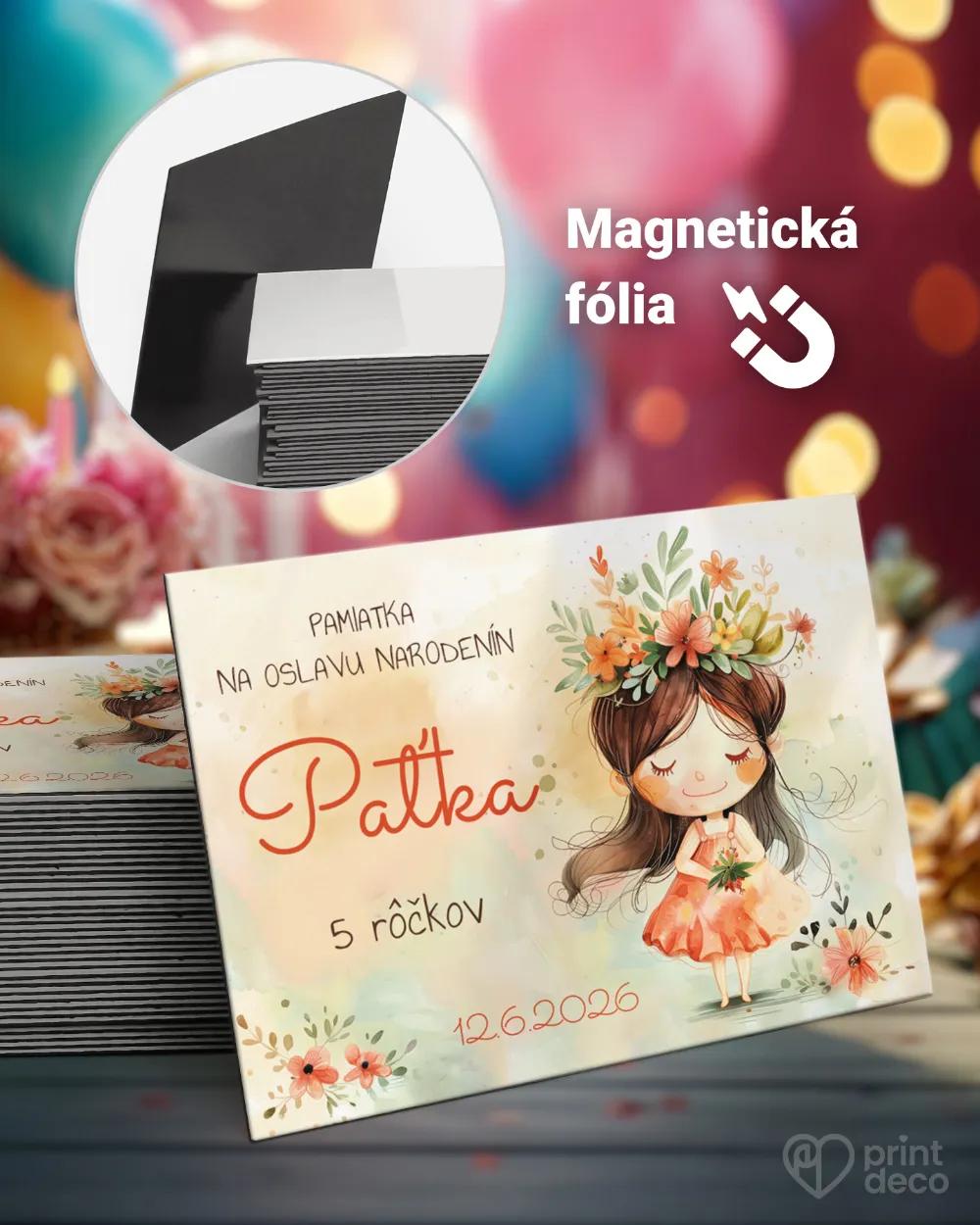 Pamätné magnetky z oslavy obdĺžnik - Lúčna víla