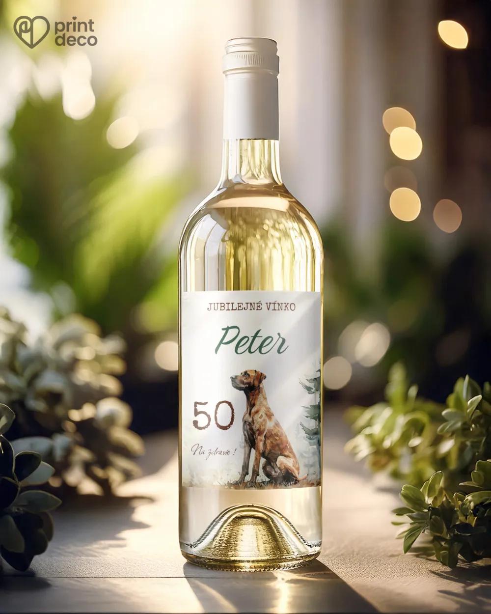 Etikety na fľaše Poľovný pes 03 1/2