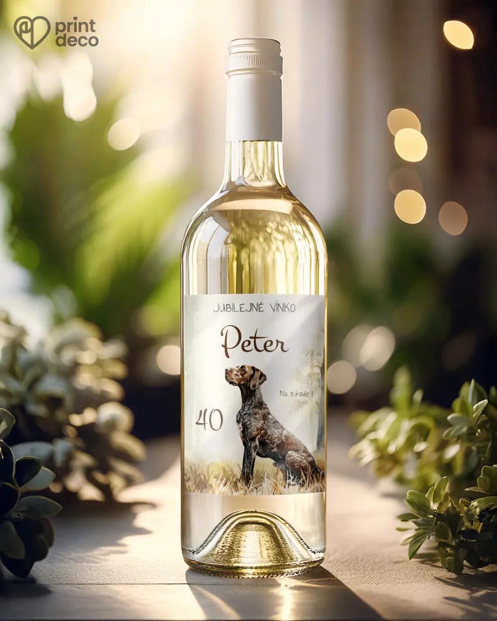 Etikety na fľaše Poľovný pes 05 1/2