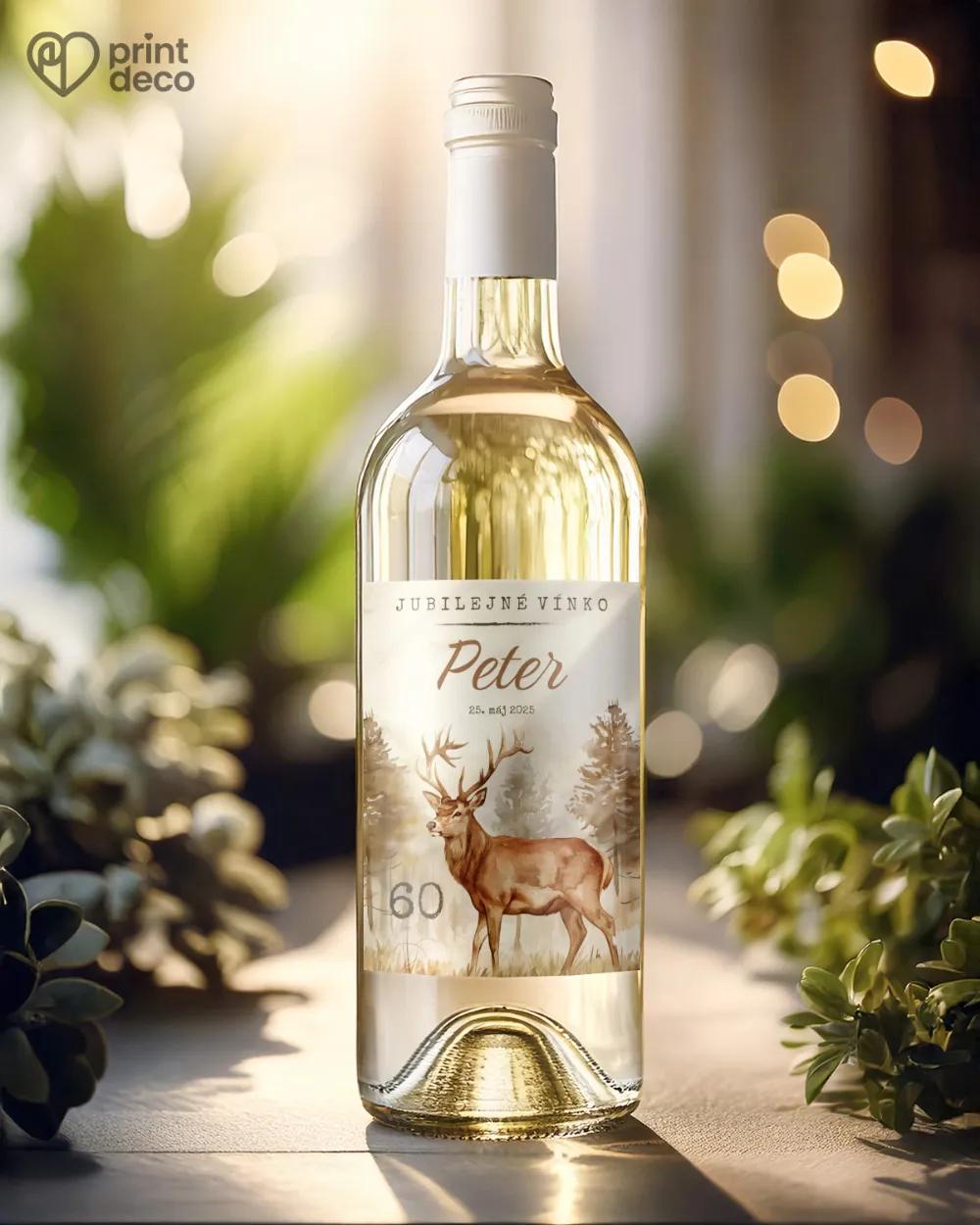 Etikety na fľaše Jeleň 02 1/2