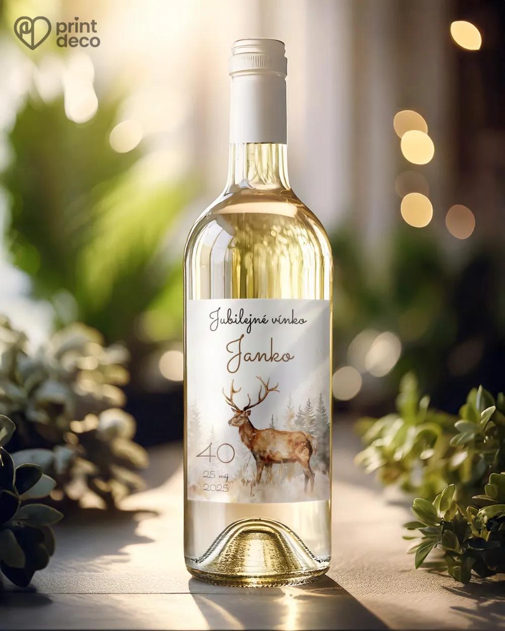 Etikety na fľaše Jeleň 03 1/2