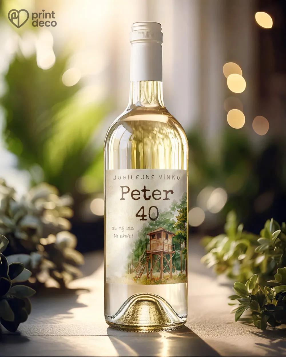 Etikety na fľaše Poľovnícky posed 1/2