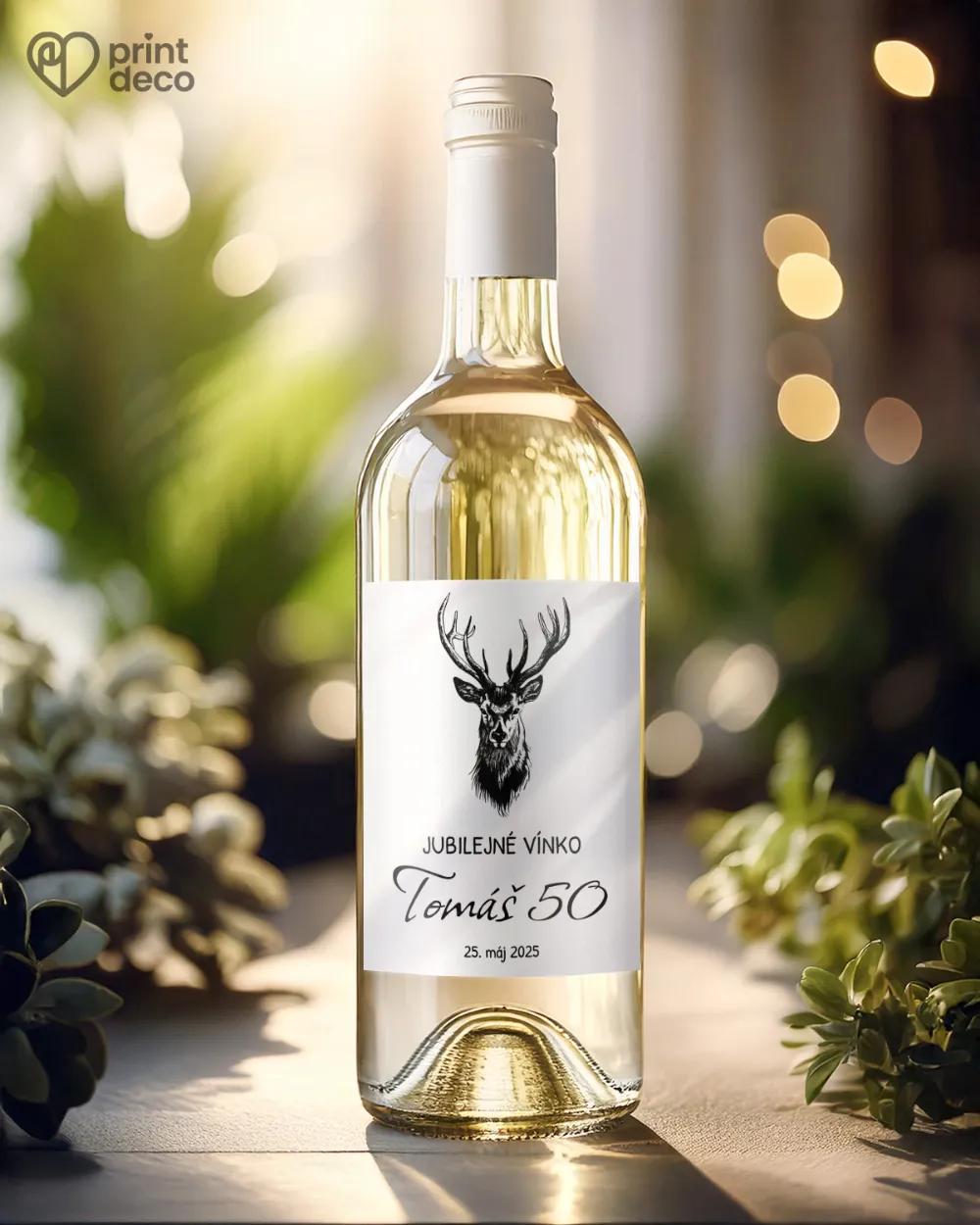 Etikety na fľaše Jeleň 07 1/2