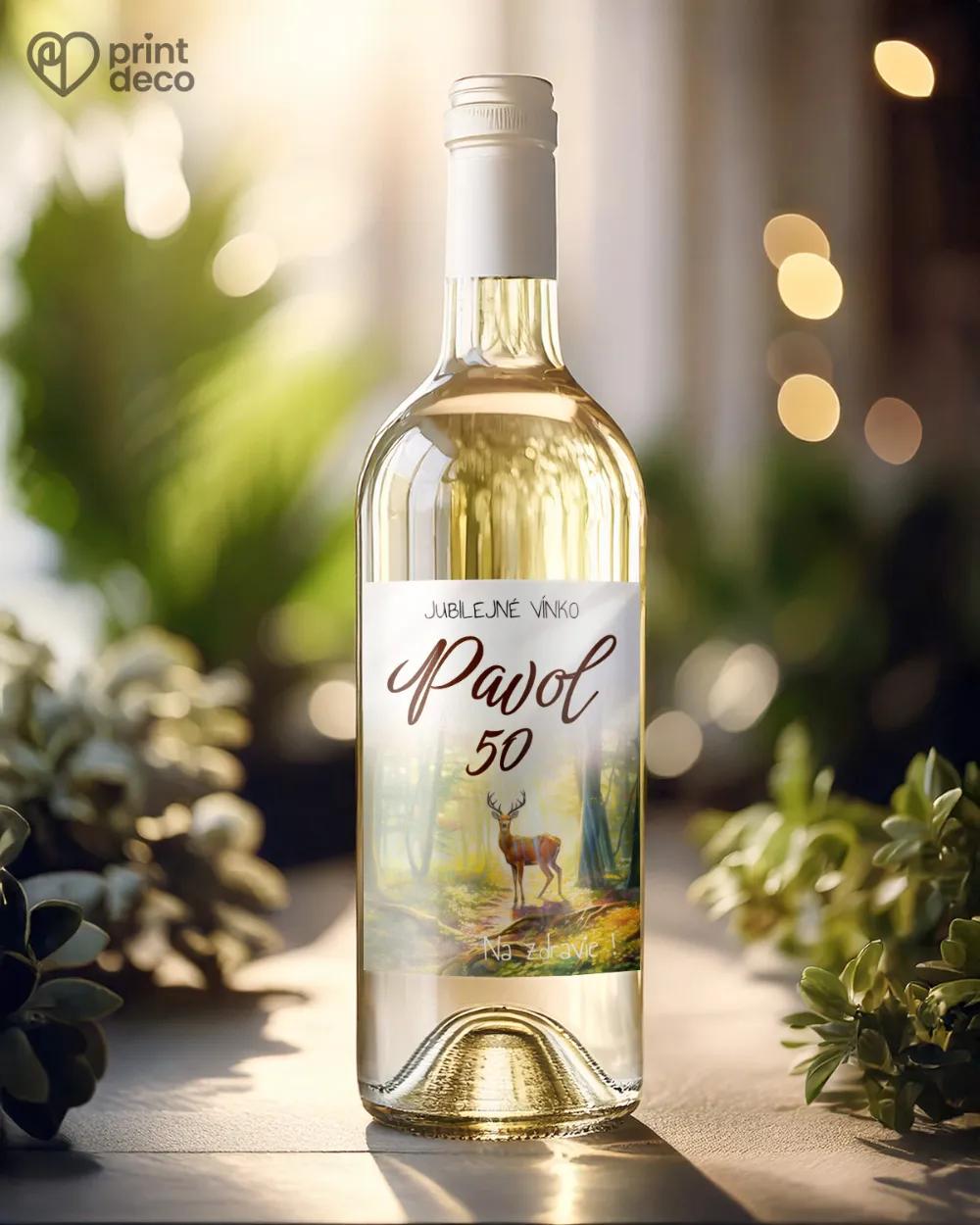 Etikety na fľaše Jeleň 08 1/2