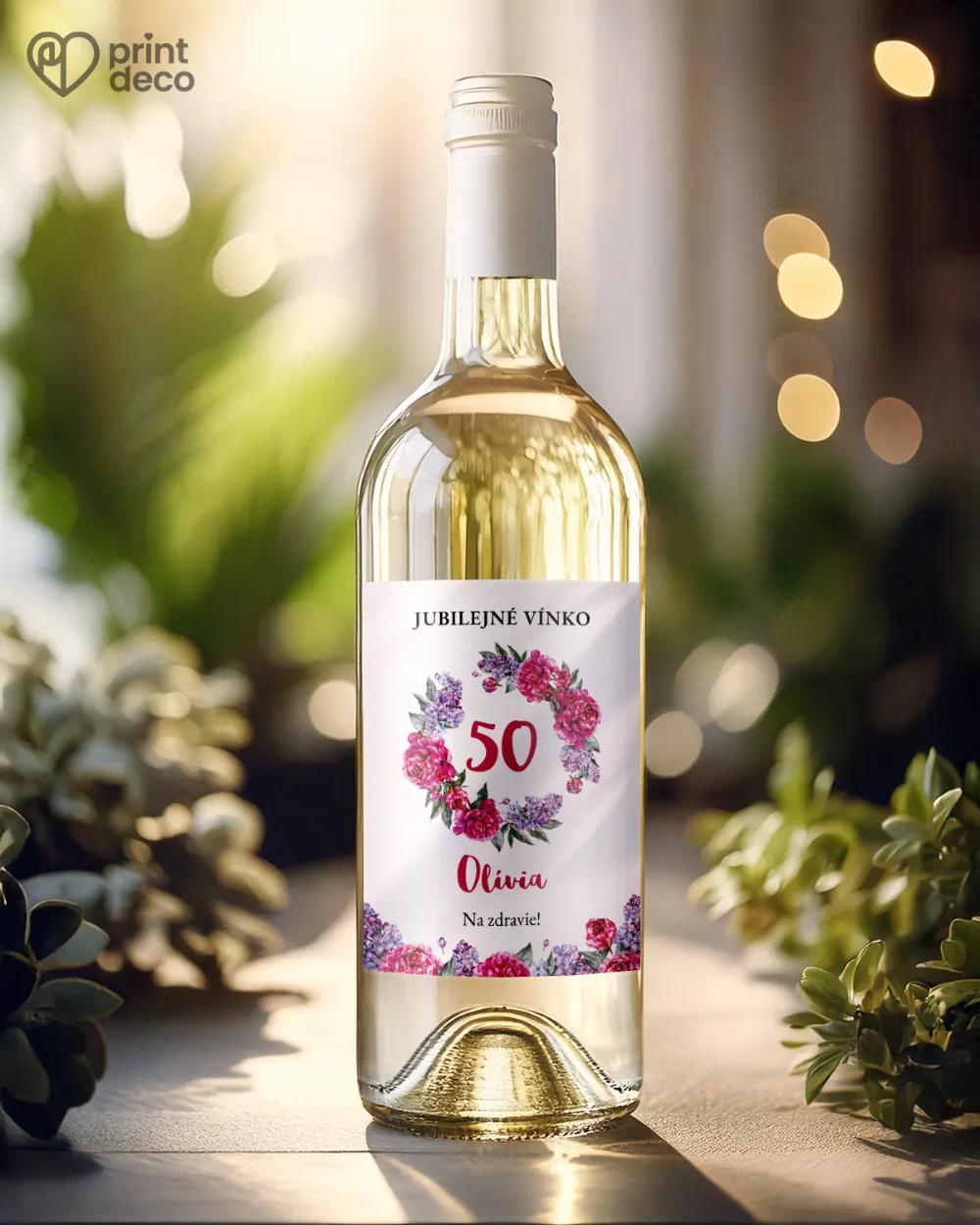 Etikety na fľaše Pivonky s orgovánom 1/2