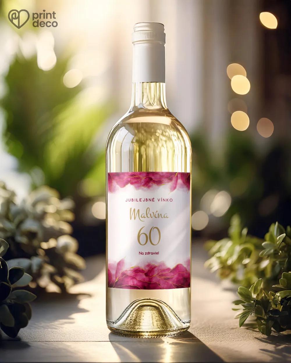 Etikety na fľaše Abstrakt 03 ružová 1/2