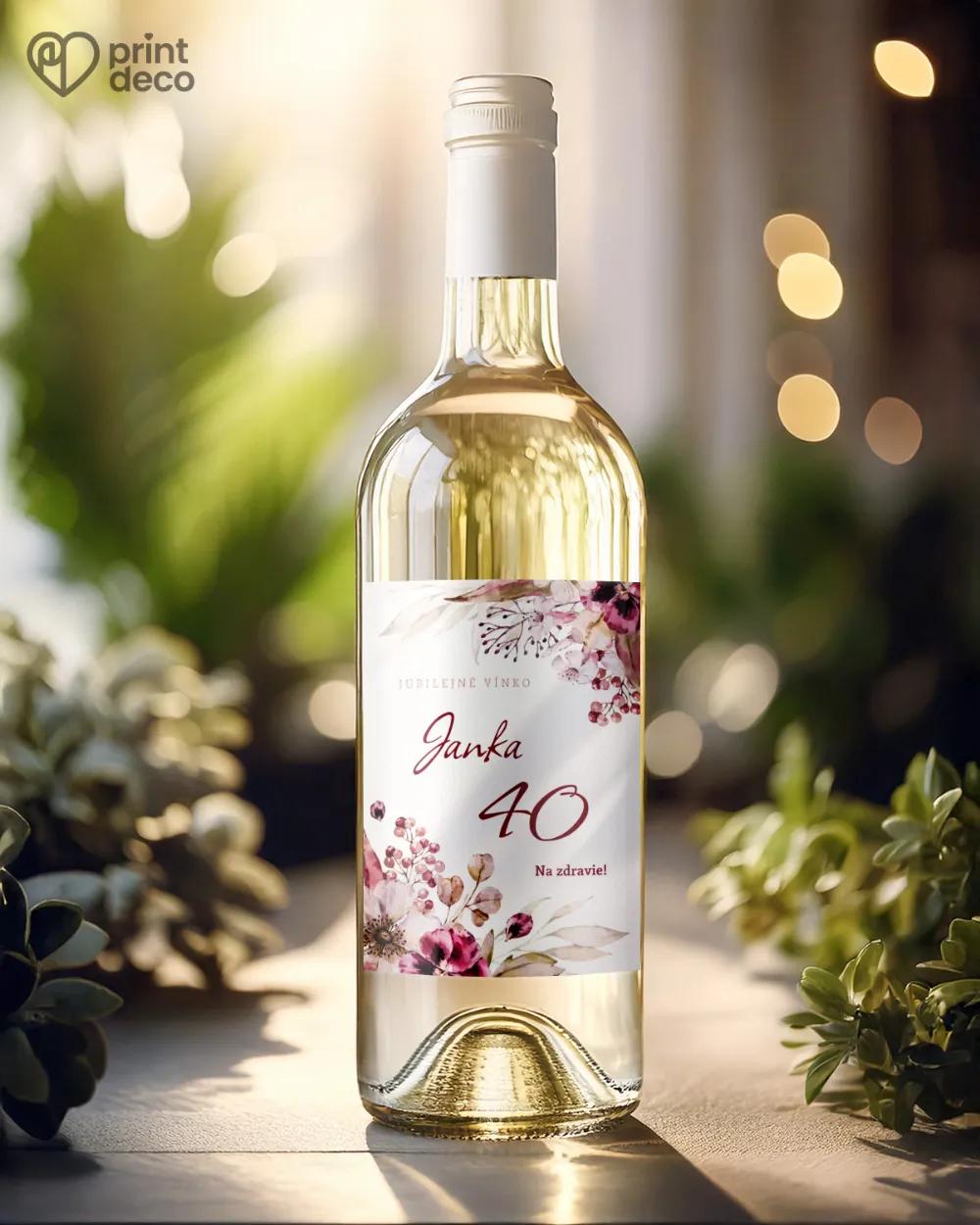 Etikety na fľaše Kytica kvetov 1/2