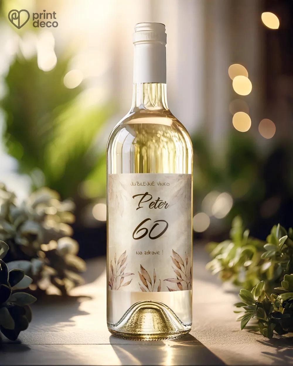 Etikety na fľaše Vintage listy 1/2