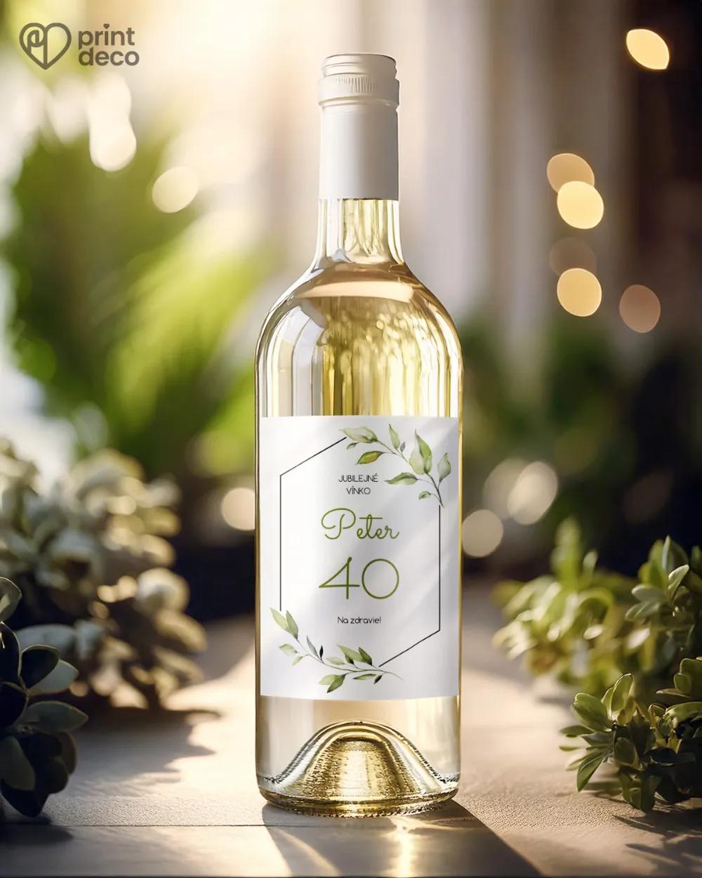 Etikety na fľaše Greenery 06 1/2