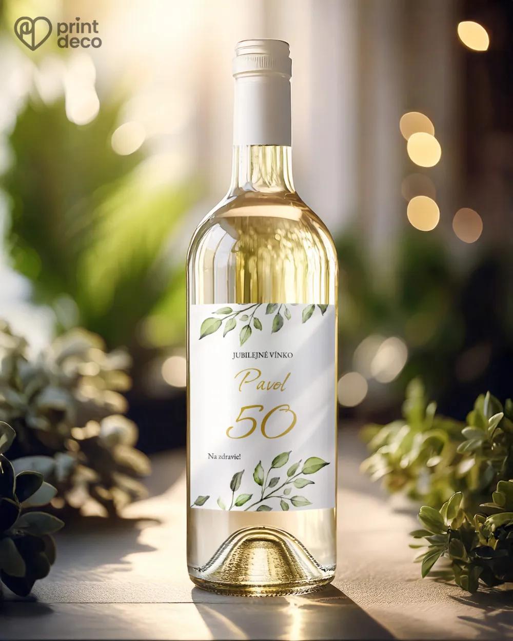 Etikety na fľaše Greenery 07 1/2