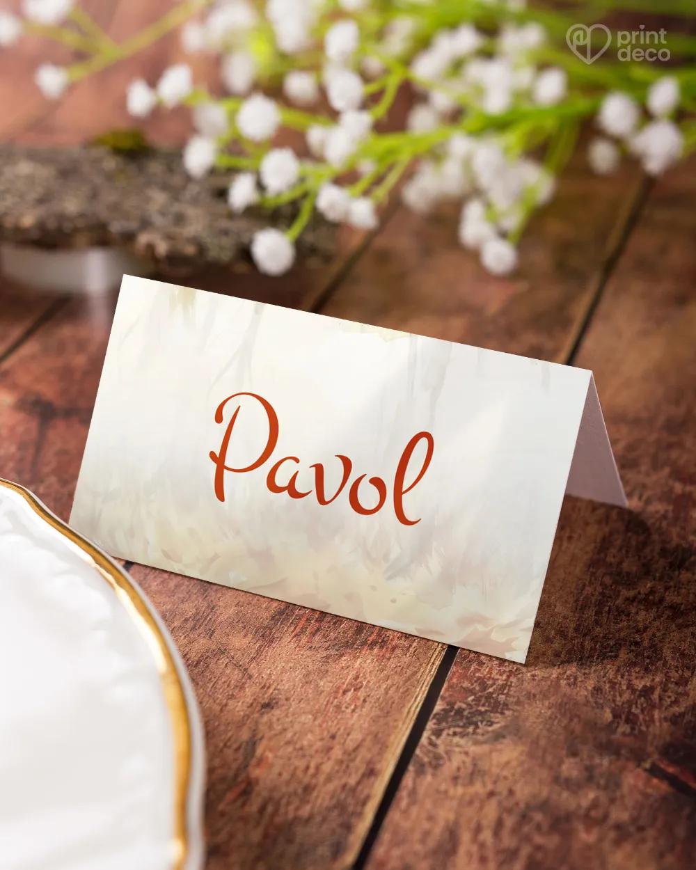 Menovka na stôl -  Poľovný pes 06 3/5