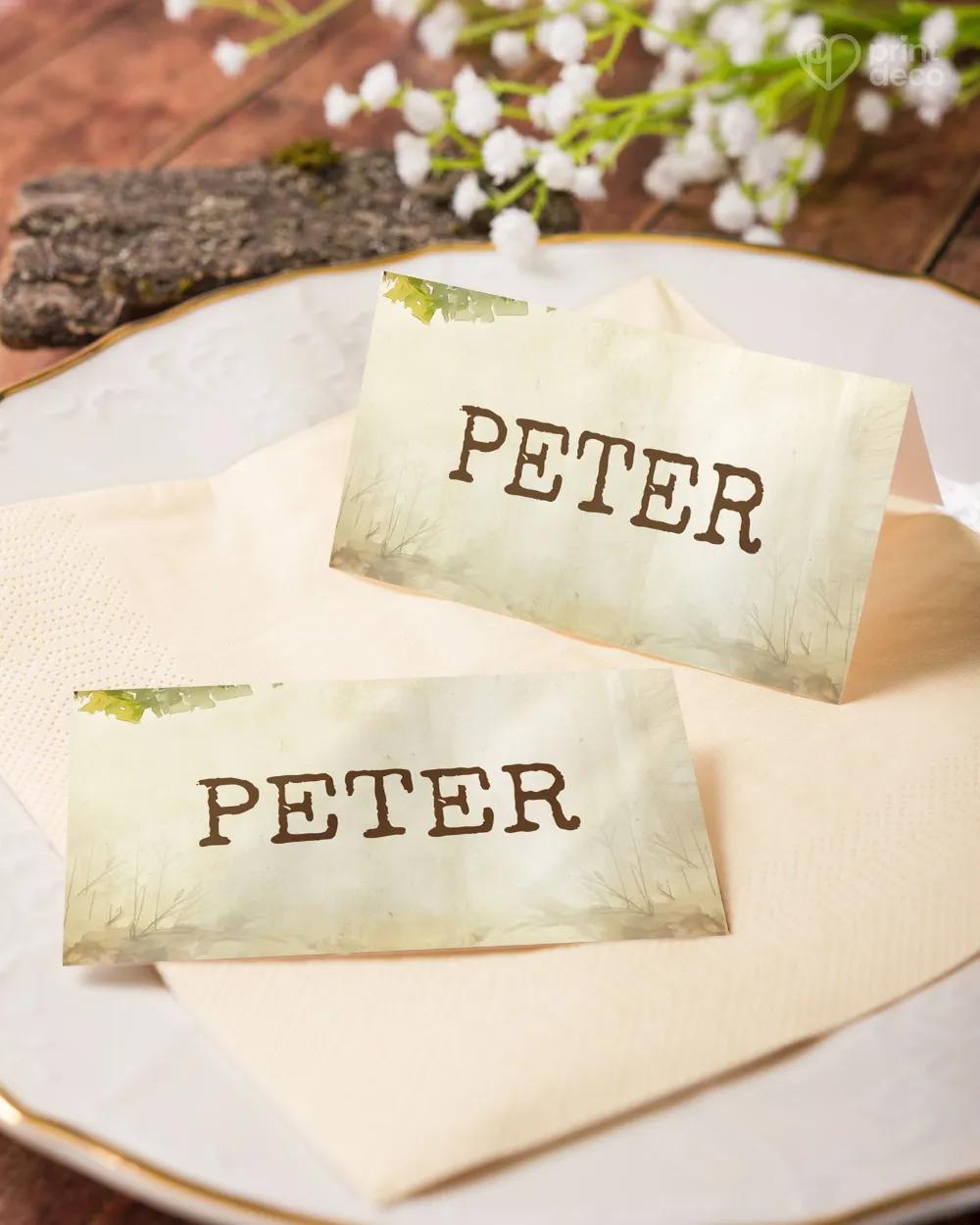 Menovky na oslavu Poľovnícky posed 1/5