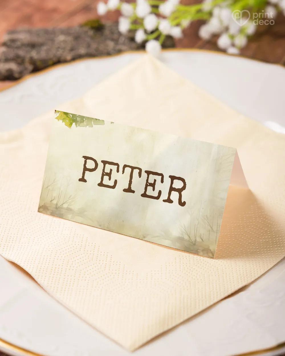 Menovky na oslavu Poľovnícky posed 4/5