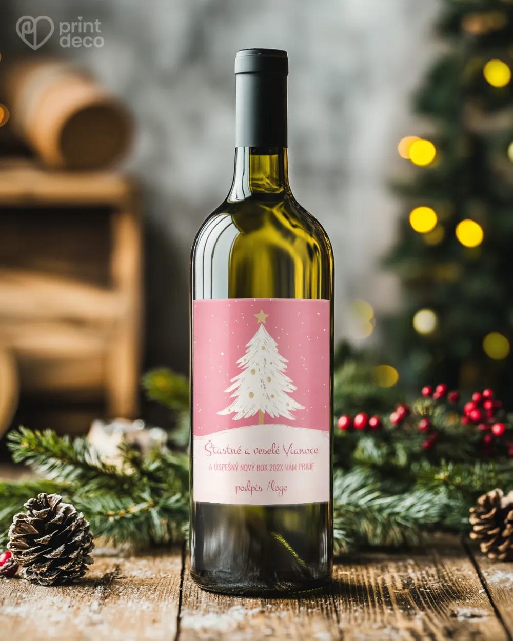 Vianočná etiketa na fľaše – motív 41 1/2