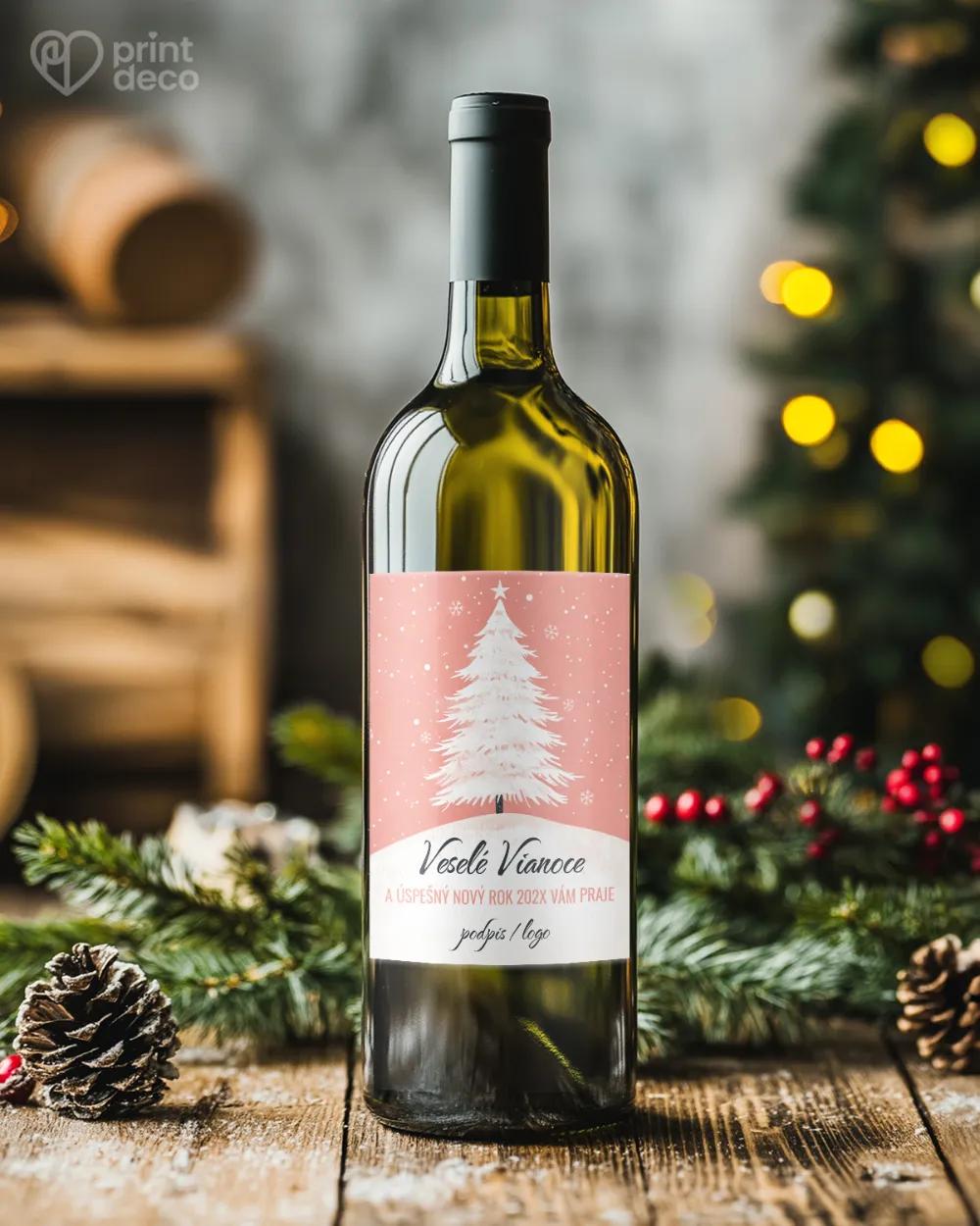 Vianočná etiketa na fľaše – motív 42 1/2