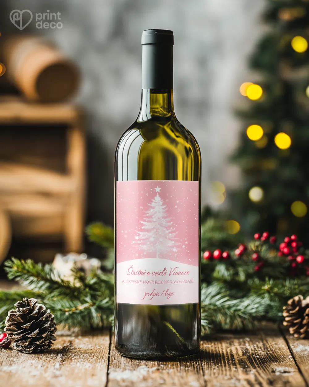 Vianočná etiketa na fľaše – motív 44 1/2