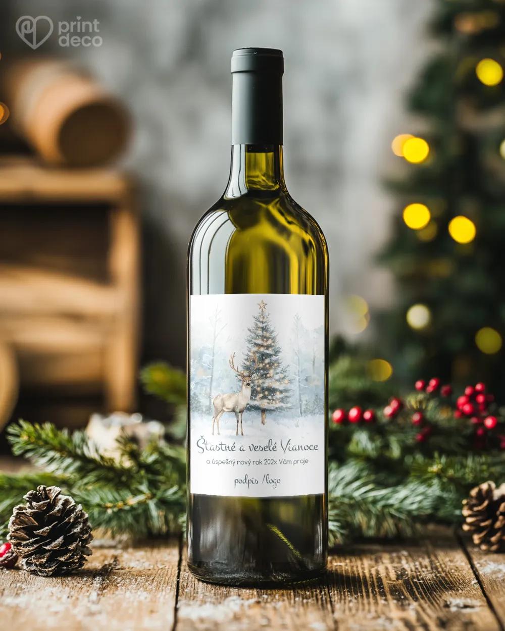 Vianočná etiketa na fľaše – motív 51 1/2