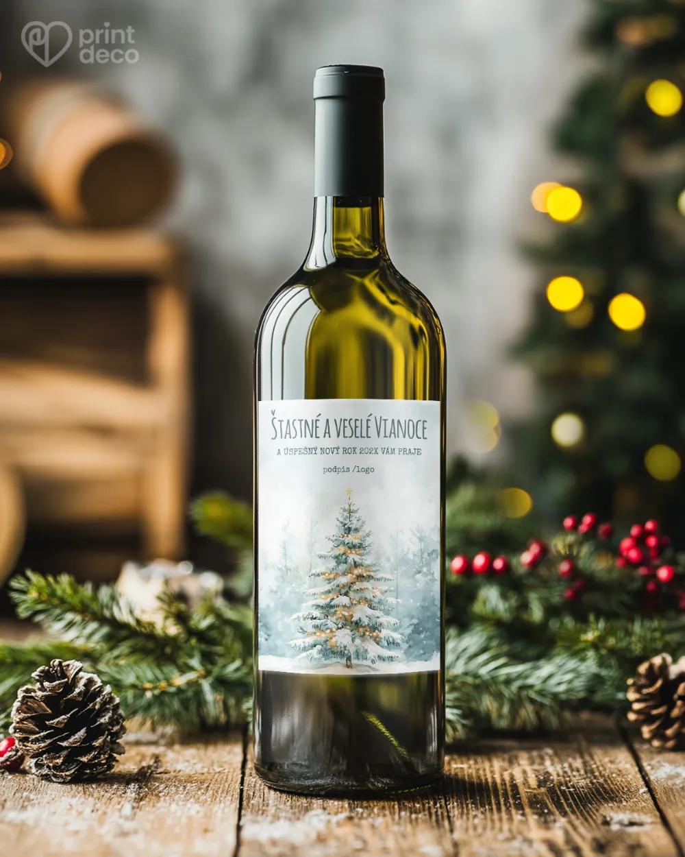 Vianočná etiketa na fľaše – motív 58 A 1/2