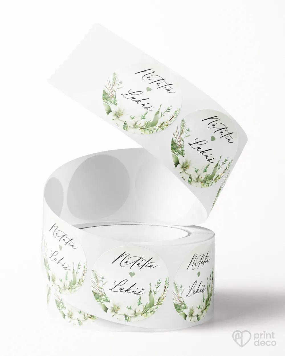 Mini nálepky na obálky / darčeky Laliový sľub I. 2/3