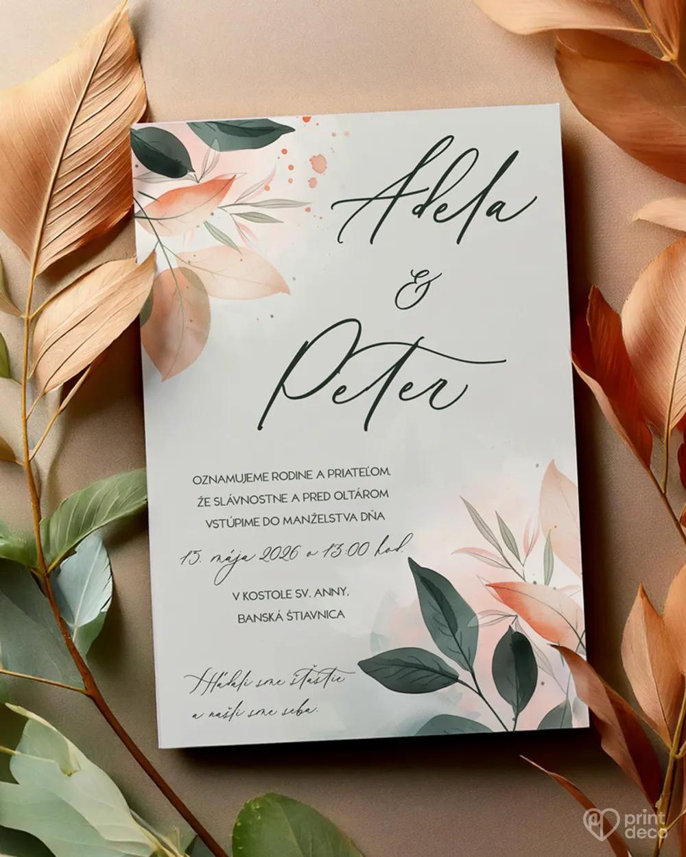 Svadobné oznámenia - Listy večnosti