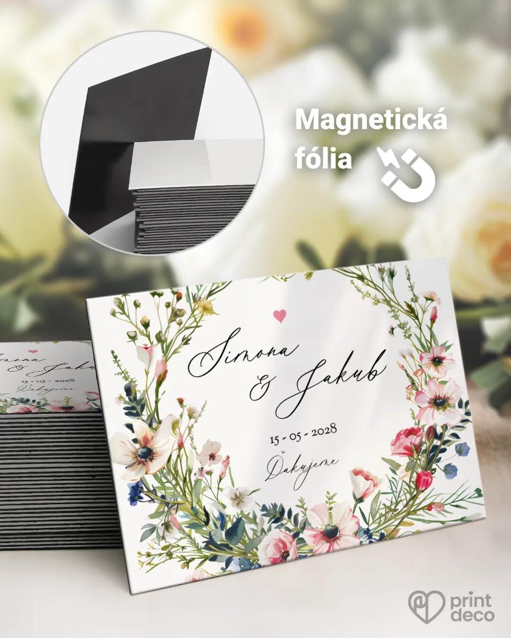 Svadobné magnetky - Ružový venček II.