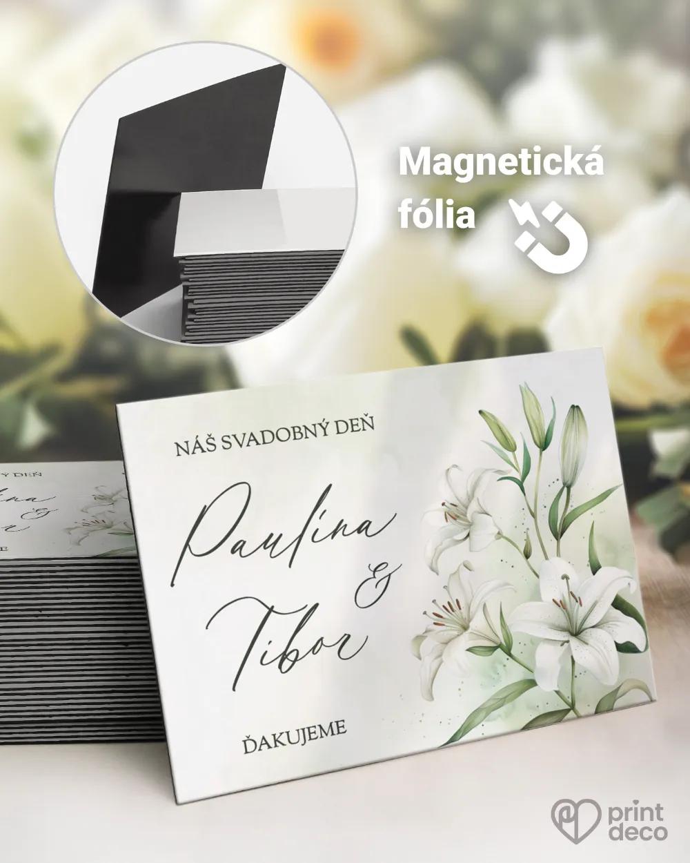 Svadobné magnetky - Ľaliový sľub II.