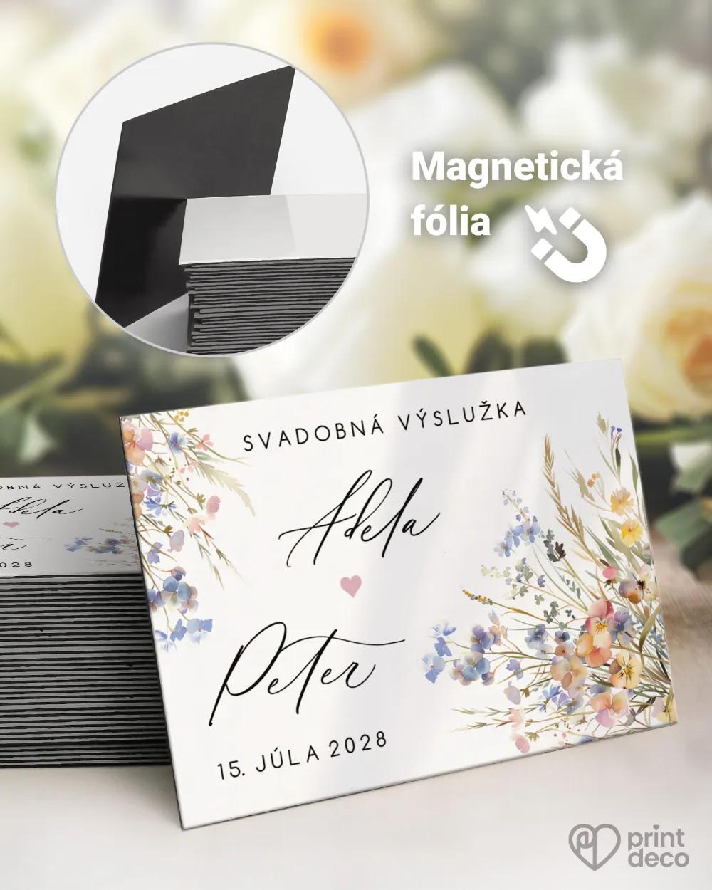 Svadobné magnetky - Lúčna láska