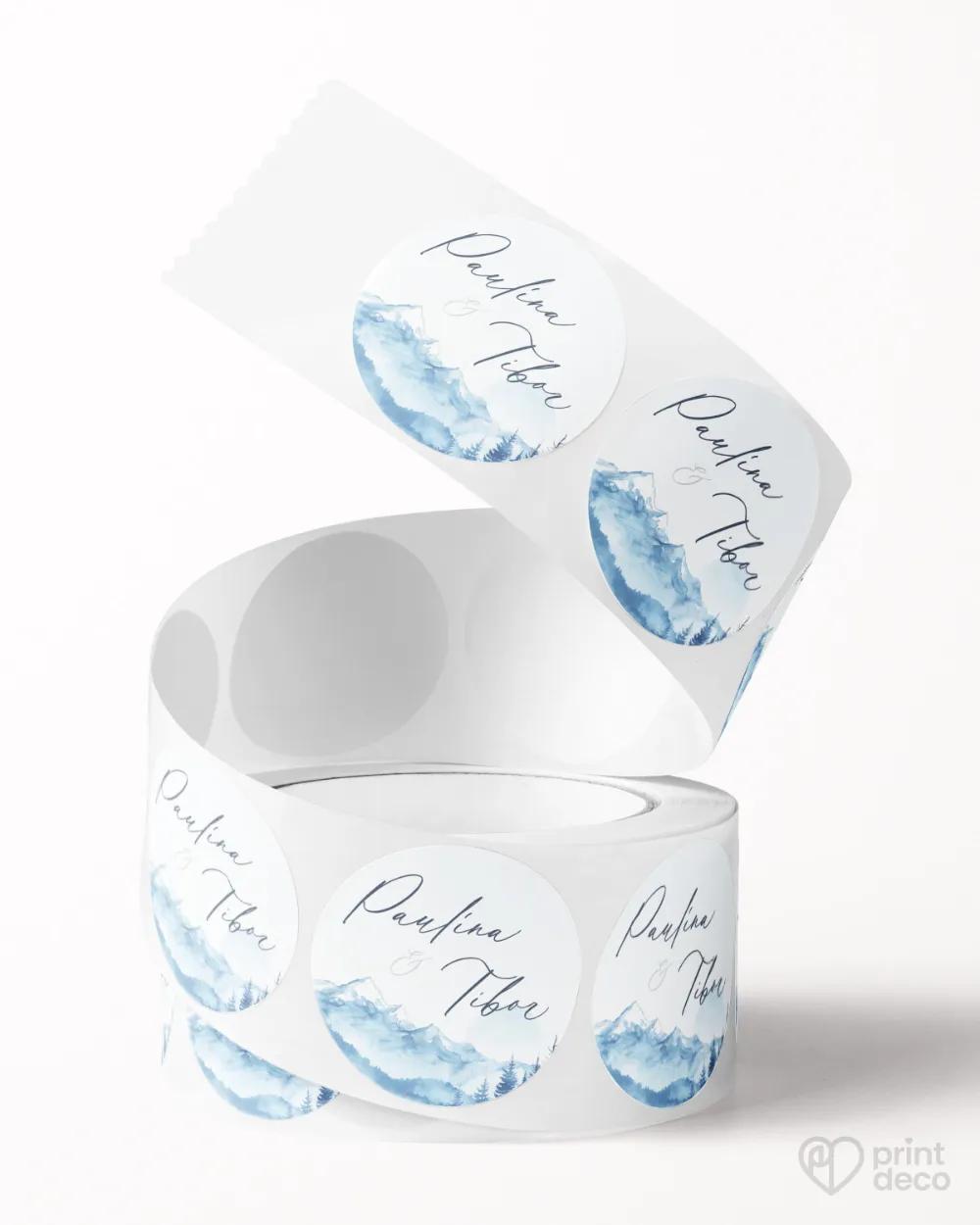 Mini nálepky na obálky / darčeky Ticho z hôr 2/3