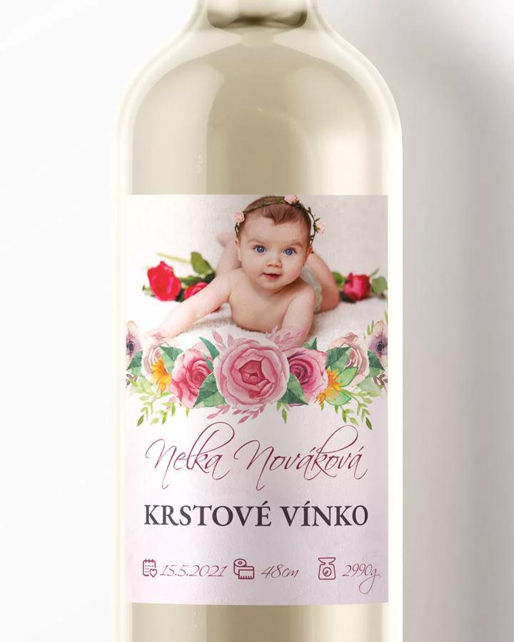 Etikety na víno a pálenku zo sviatosti krstu, prijímania, konfirmácie - motív 01