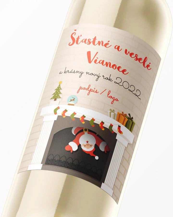 Vianočná etiketa na víno / pálenku - motív 01 2/3