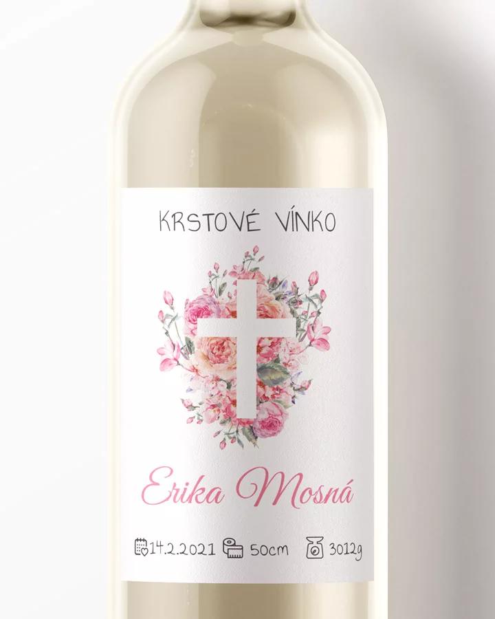 Etikety na víno a pálenku zo sviatosti krstu, prijímania, konfirmácie - motív 02