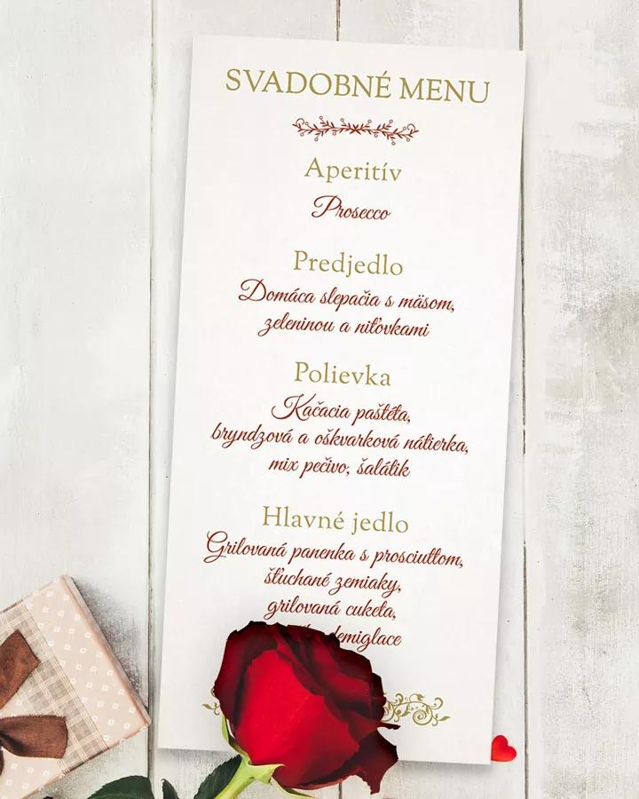 Svadobné menu - Elegantný motív 01 1/2