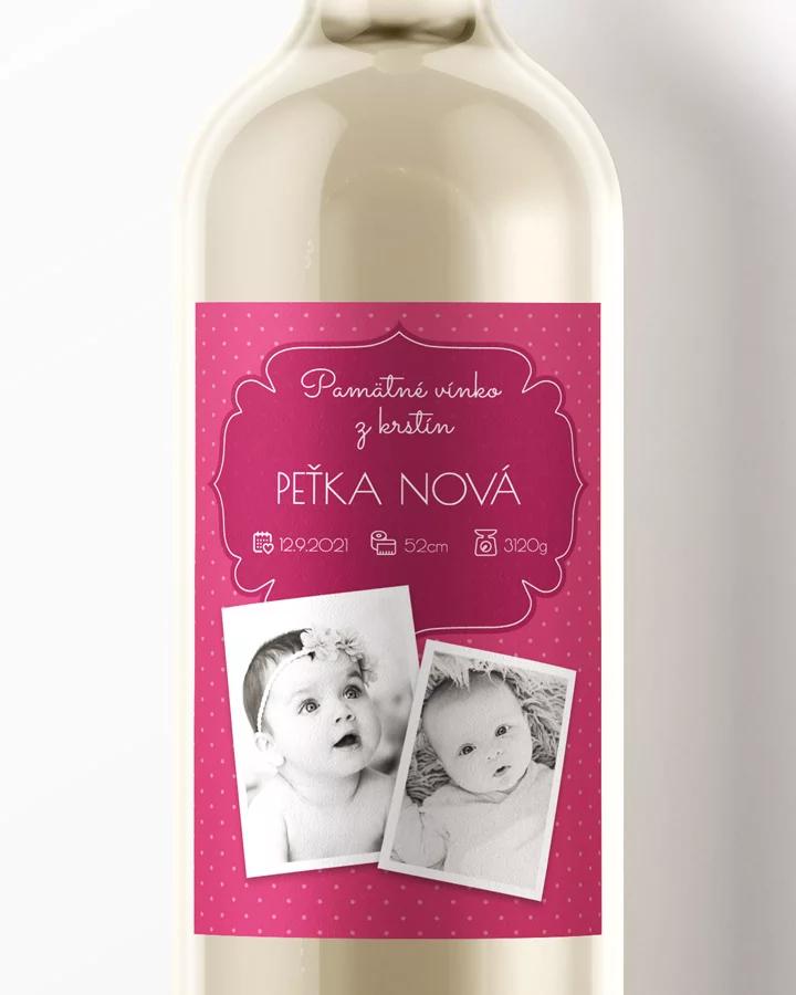 Etikety na víno a pálenku zo sviatosti krstu, prijímania, konfirmácie - motív 03