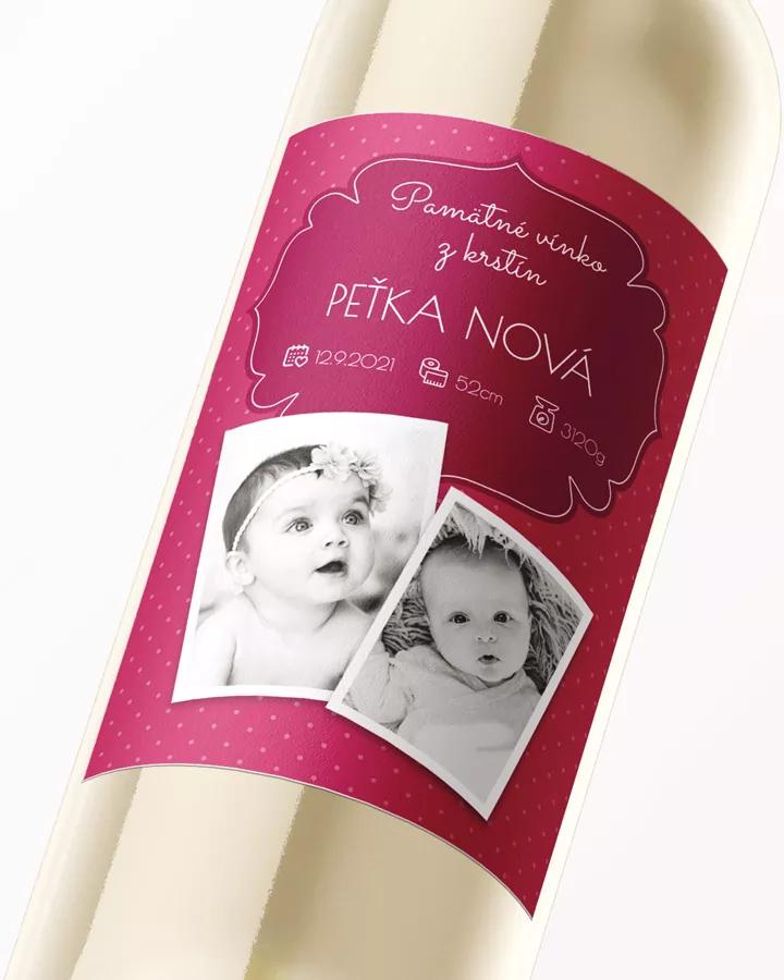 Etikety na víno a pálenku zo sviatosti krstu, prijímania, konfirmácie - motív 03 2/3