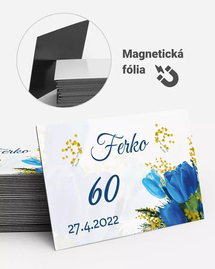 Pamätné magnetky z oslavy obdĺžnik - Tulipány