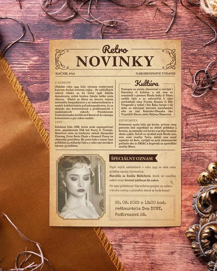 Ročníkovka: Retro noviny 02 staro žltá 1/7