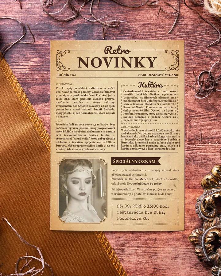 Ročníkovka: Retro noviny 02 staro žltá 3/7